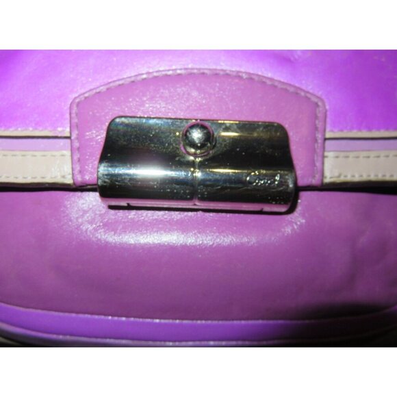 Coach 2013 Kristin Spectator Lavender & Mauve Leather Purple Colorblock Hobo Bag - Picture 6 of 13